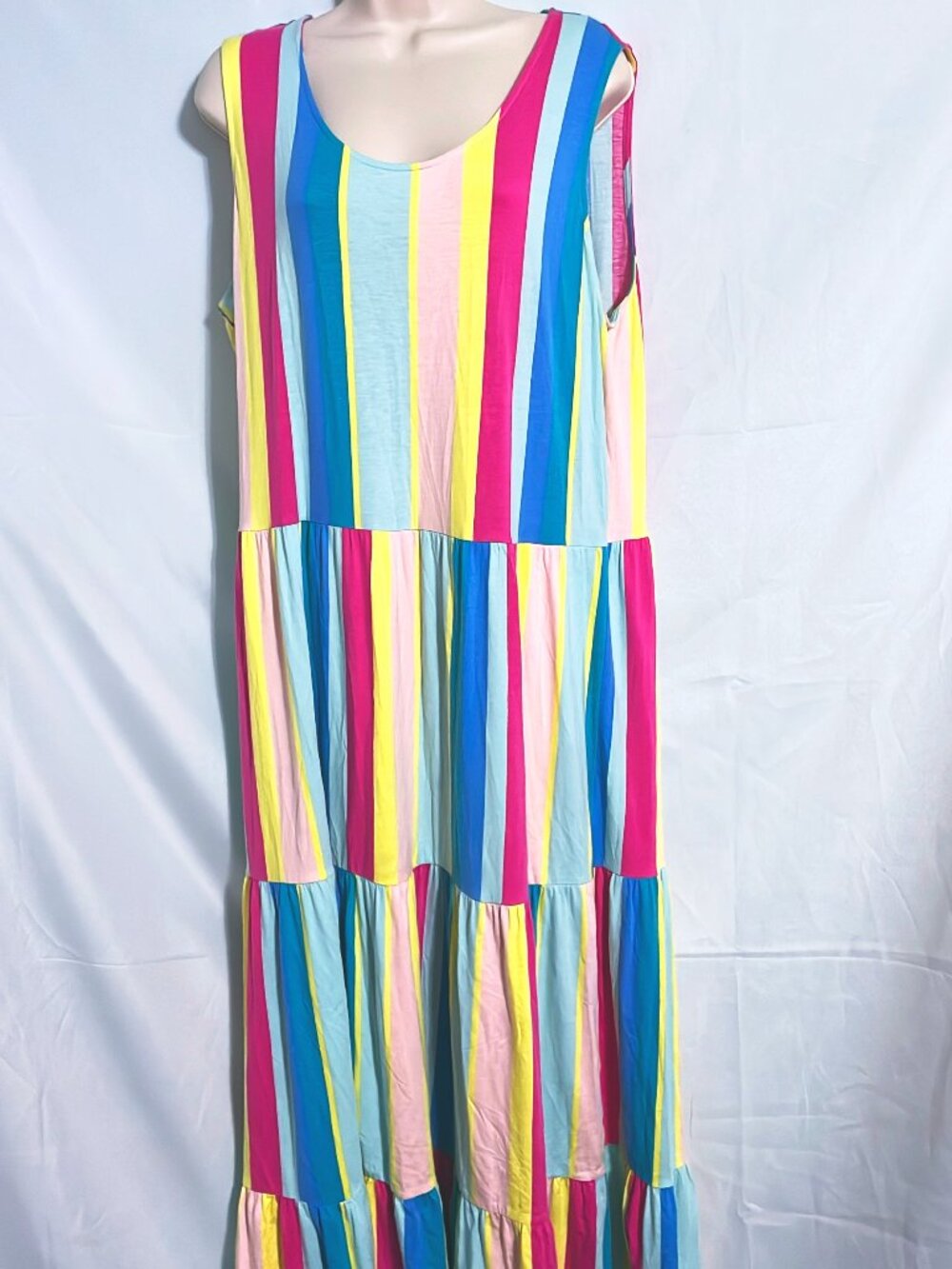 Lands End Long Colorful Dress Size L
